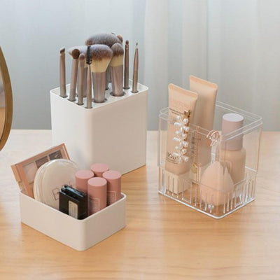 Pot Rangement Maquillage transparent pour femme