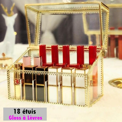 Boite Rangement Maquillage En Or waterproof