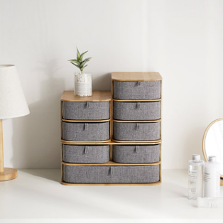 Organiseur Maquillage En Bambou rangement pour cosmétiques