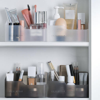 Rangement Maquillage Noir Plastique