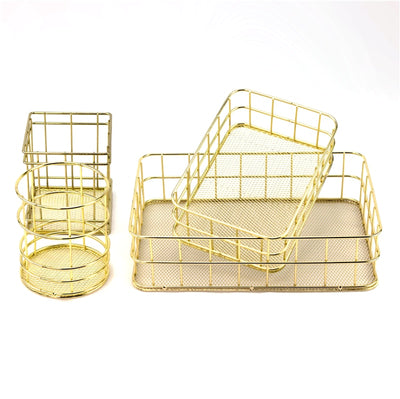 Rangement Maquillage Doré Pour Tiroir