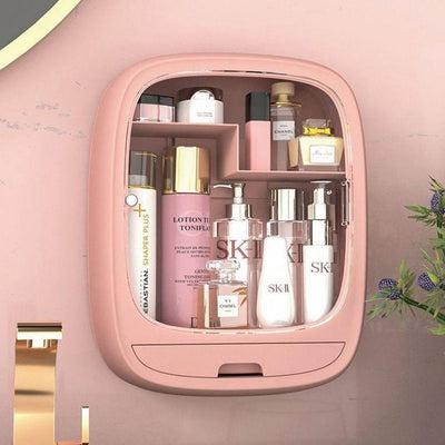 Rangement À Maquillage Mural Avec Étagère,  rangement maquillage mural salle de bain