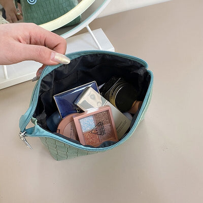 Trousse à Maquillage en Cuir Noir, trousse pour femme