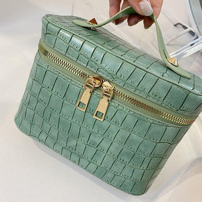 Trousse de Toilette et Maquillage en Cuir, trousse maquillage originale