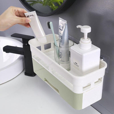 Rangement À Maquillage Mural Avec Tiroir Et Présentoir,  rangement maquillage