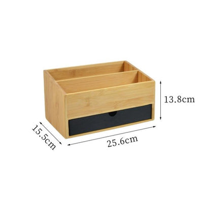 Rangement à Maquillage en Bambou avec Tiroir Raphaela, organiseur cosmétiques