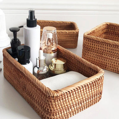 Rangement Maquillage Vintage En Osier
