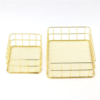 Rangement Maquillage Doré