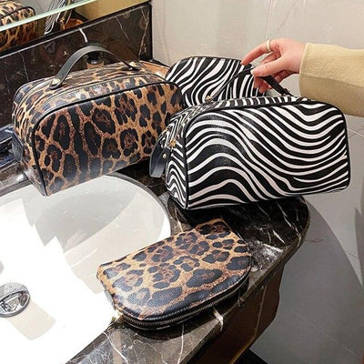 Trousse à Maquillage Zèbre, grande trousse à maquillage