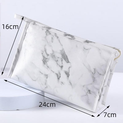 Trousse À Maquillage Imprimé Marbre Aria, trousse maquillage souple