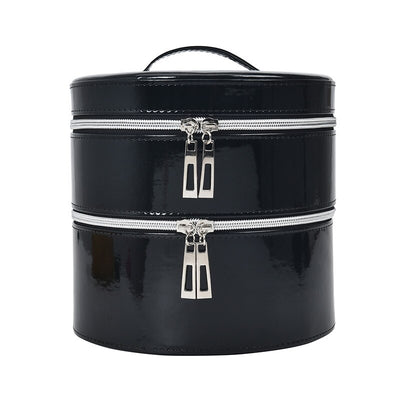 Trousse à Maquillage Ronde avec Miroir, organiseur cosmétiques