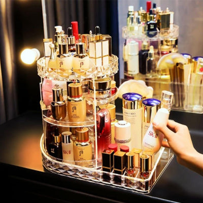 Rangement Maquillage Tournant Présentoir Rouges à Lèvres En Acrylique