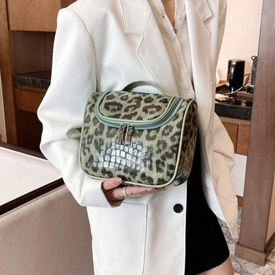 Trousse à Maquillage Léopard Vintage rangement de luxe