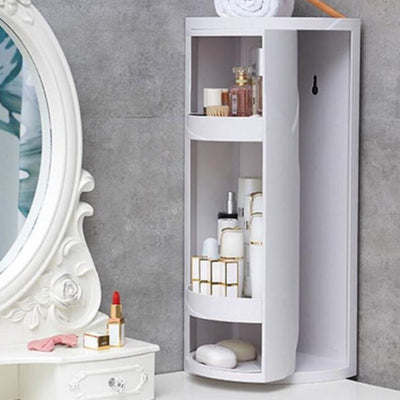 Rangement À Maquillage Mural Rotatif,  rangement maquillage mural salle de bain