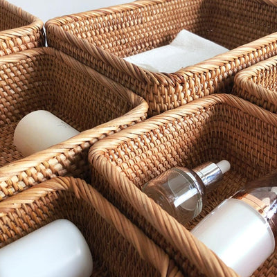 Rangement Maquillage Vintage Panier Pour Produits De Beauté