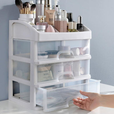 Rangement Maquillage Avec Tiroirs En Plastique Transparent