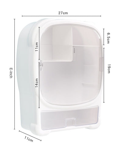 Rangement À Maquillage Mural En Plastique Transparent, rangement maquillage mural salle de bain