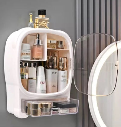 Rangement À Maquillage Mural En Plastique Transparent